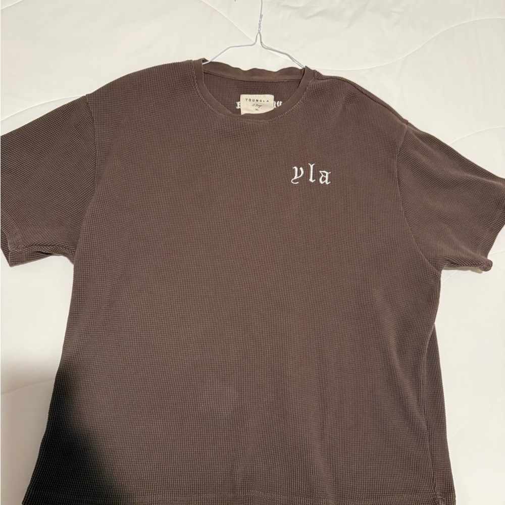 YOUNGLA Brown Men's Shirt